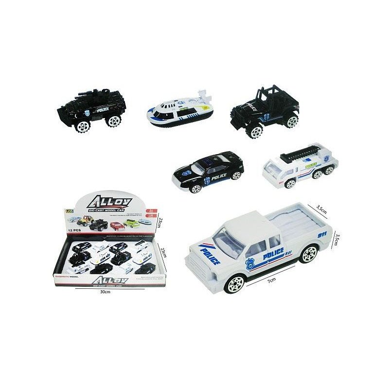 Pojazd policja 7cm metal HX172 46458