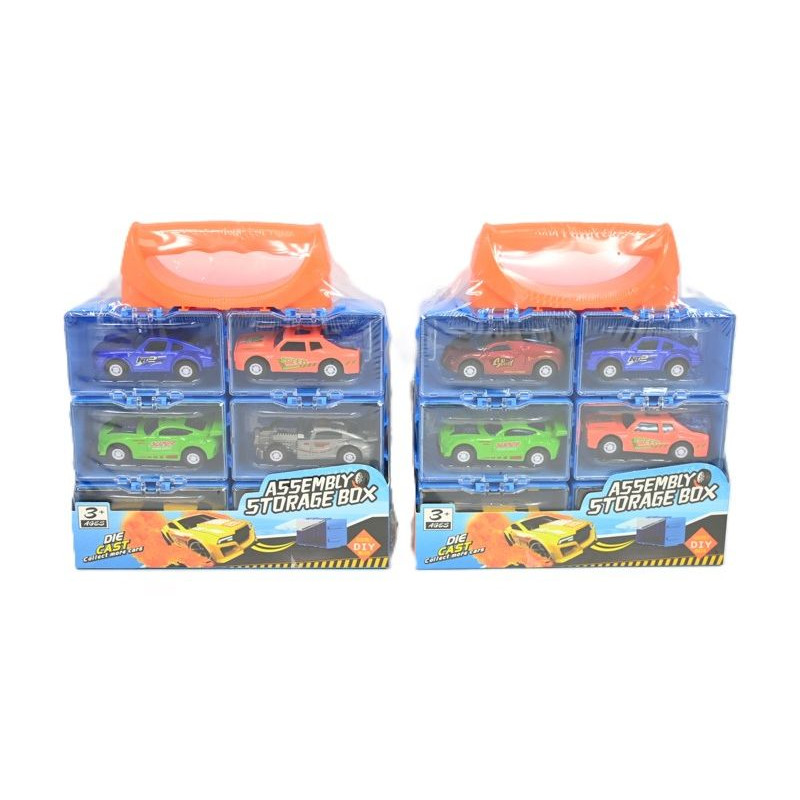 Pojazdy metal.z napędem 6szt w walizce Q9820 93585