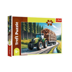 PUZZLE 100 Ciągnik leśny 16493