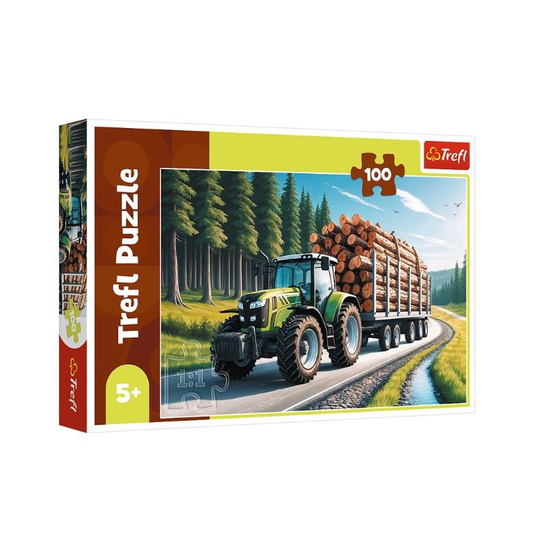 PUZZLE 100 Ciągnik leśny 16493