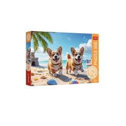PUZZLE 100 Corgi piesek / Rodzina Treflików 16536