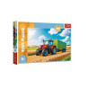 PUZZLE 100 Maszyny roln.traktor z przyczepą 16494