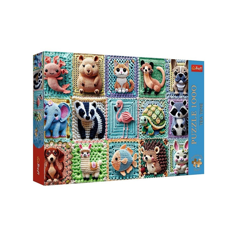PUZZLE 1000 PremPlus TeaTime Szydełk.zwierz.12093