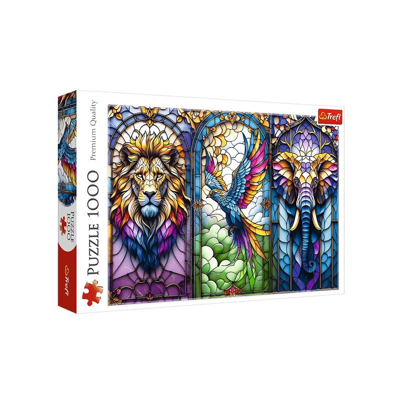 PUZZLE 1000 Witraż: Zwierzęta 10957