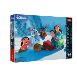 PUZZLE 1000 XMAS PremPlus Zimowy Stich 12100