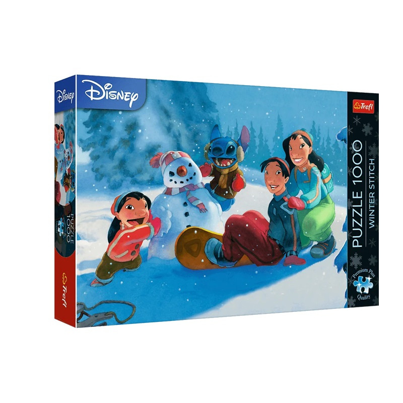 PUZZLE 1000 XMAS PremPlus Zimowy Stich 12100