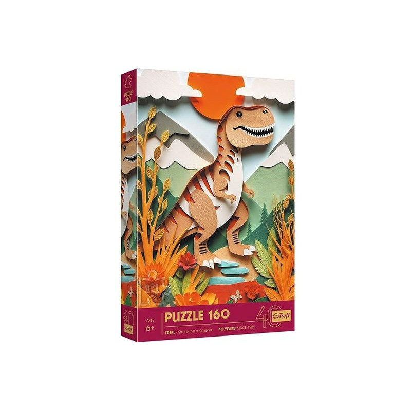 PUZZLE 160 40lecie Trefl PaperArt: Dinozaur 40048