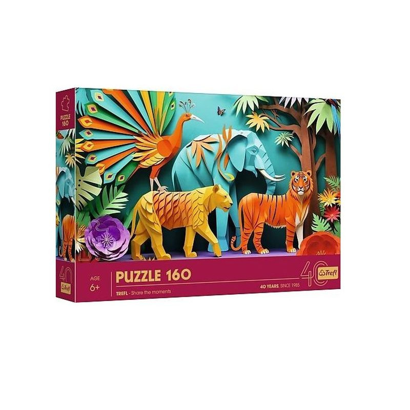 PUZZLE 160 40lecie Trefl PaperArt: Dżungla 40051