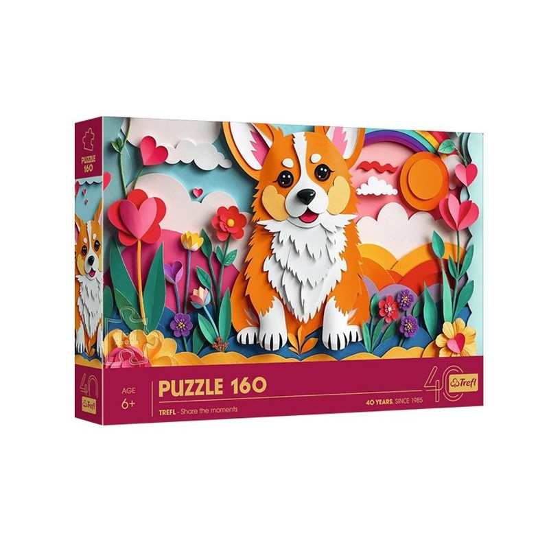 PUZZLE 160 40lecie Trefl PaperArt:Piesek 40050