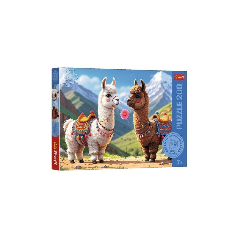 PUZZLE 200 Kolorowe lamy / Rodzina Treflików 13356