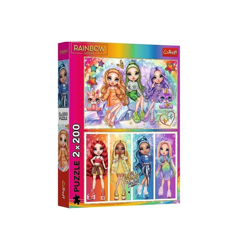 PUZZLE 2x200 Tęczowe lalki /MGA RainbowHigh 13335