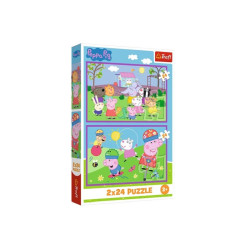 PUZZLE 2x24 Peppa na placu zabaw 34435