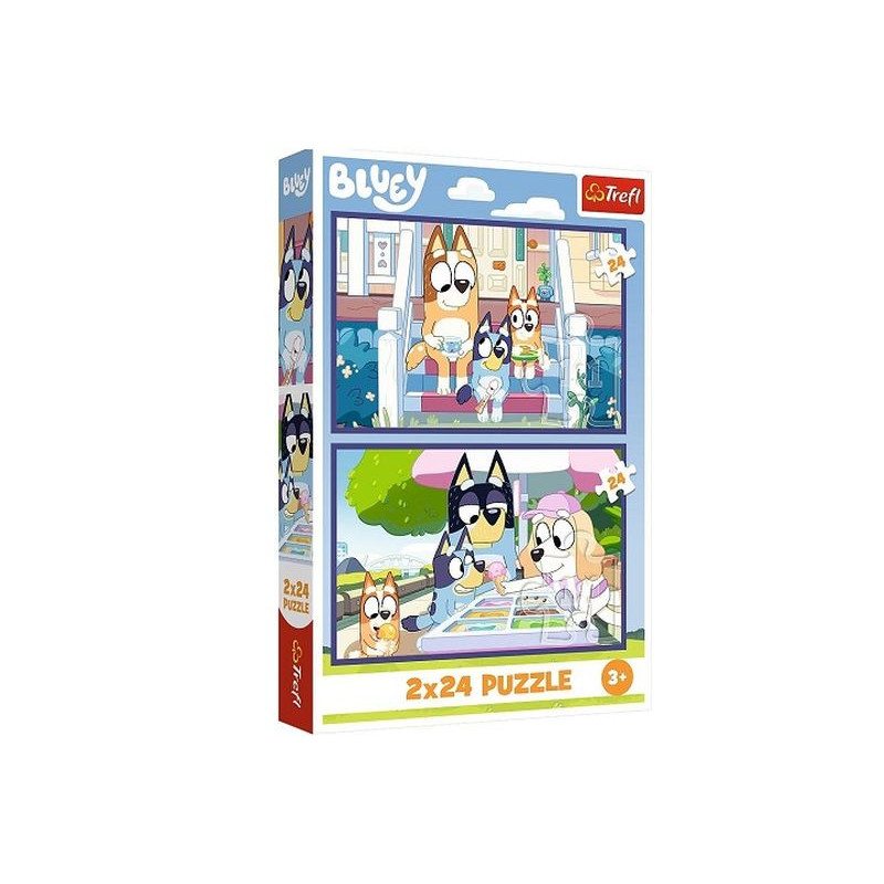 PUZZLE 2x24 Zabawna Bluey 34446