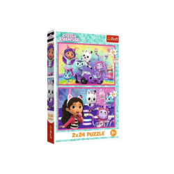 PUZZLE 2x24 Zabawy z Gabby 34433
