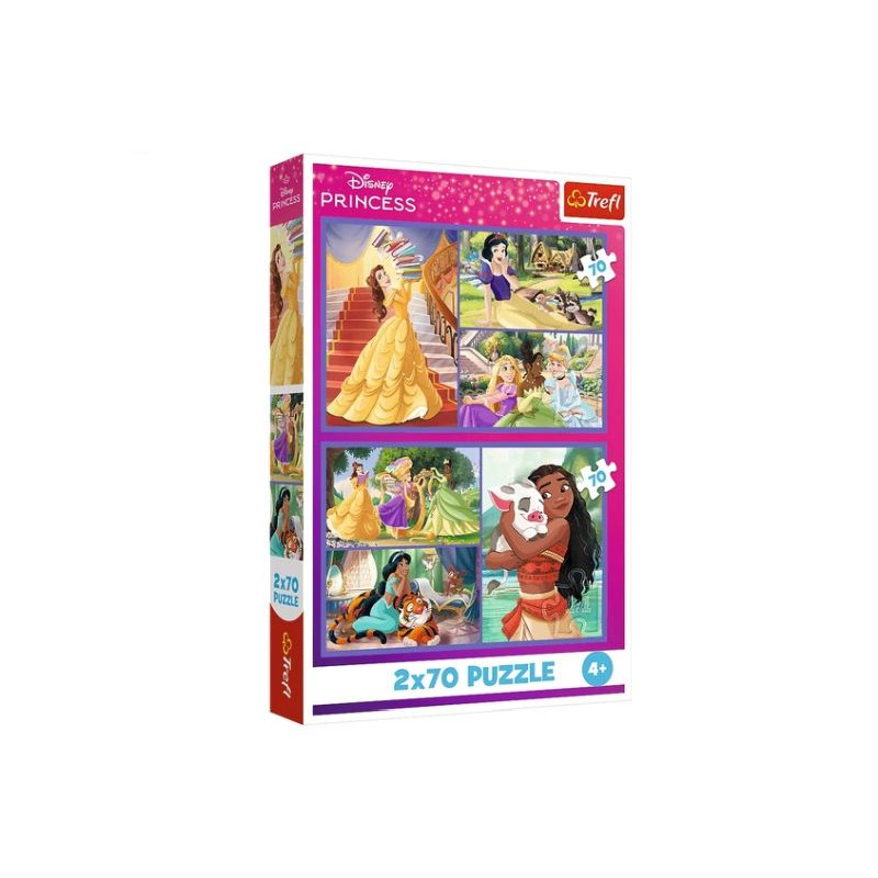 PUZZLE 2x70 Bajkowe dni /Disney Princess 34440