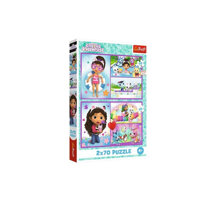 PUZZLE 2x70 Baw się z Gabby 34438