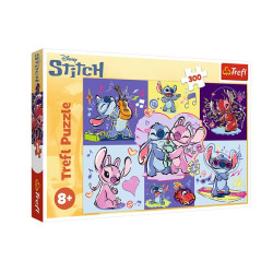 PUZZLE 300 Zakręcony Stitch / Disney 23033