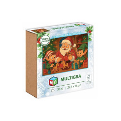 Puzzle 30el Pracownia św.Mikołaja papierowe 30007