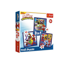 PUZZLE 3w1 Pająki i dinozaury / Spidey 34892