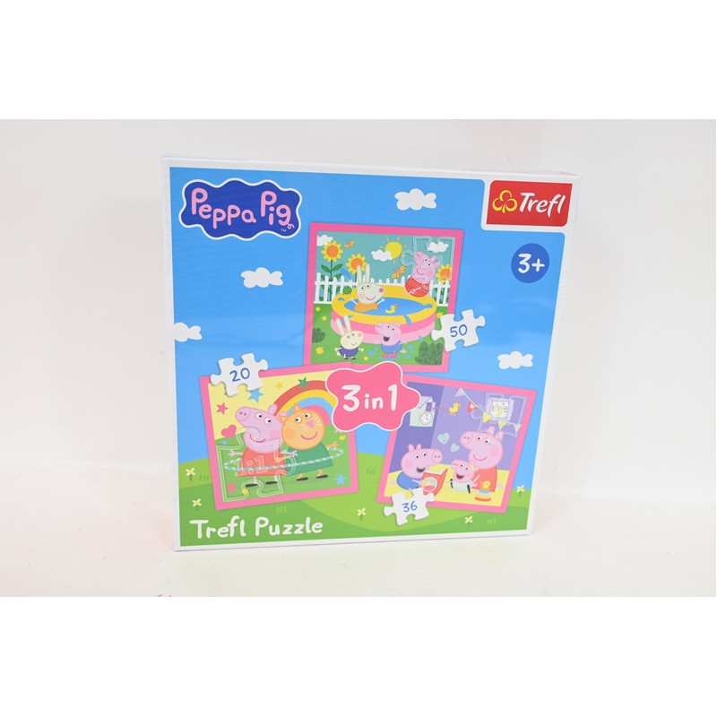 PUZZLE 3w1 Peppa i przyjaciele 34873