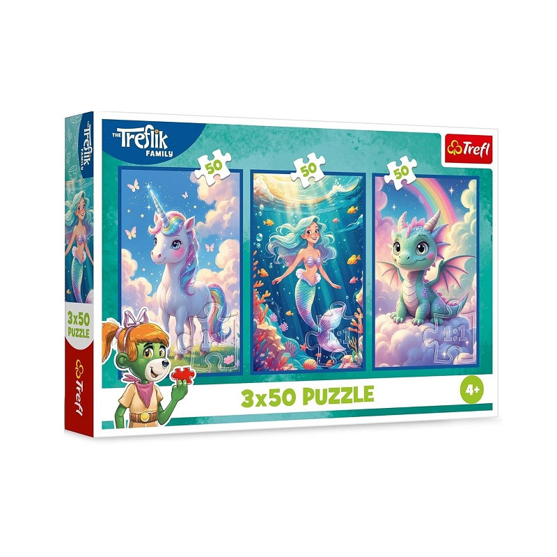 PUZZLE 3x50 Razem w kolorowym świecie 34879