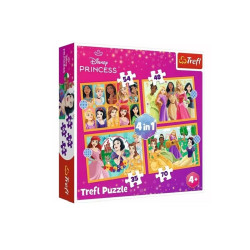 PUZZLE 4w1 Bajkowe historie/Disney Princess 34651