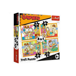 PUZZLE 4w1 Garfield kocha lazanię /Garfield 34673