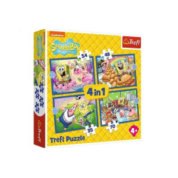 PUZZLE 4w1 Podwodne życie SpongeBoba 34674