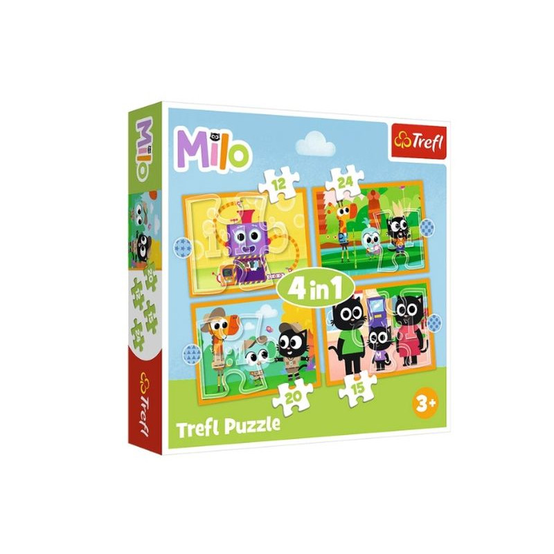 PUZZLE 4w1 Poznaj Milo i jego przyjaciół 34654