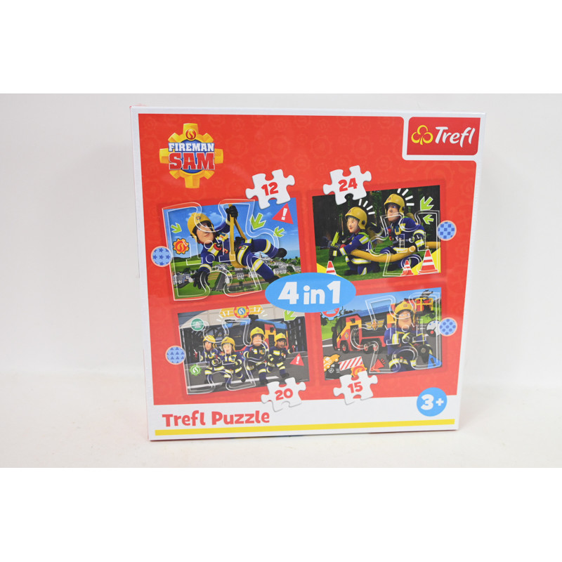 PUZZLE 4w1 Przygody strażaka Sama 34632