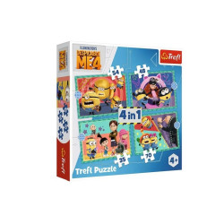 PUZZLE 4w1 Zwariowane Minionki 34648