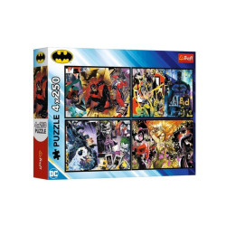 PUZZLE 4x250 Batman w akcji /Warner Batman 13310