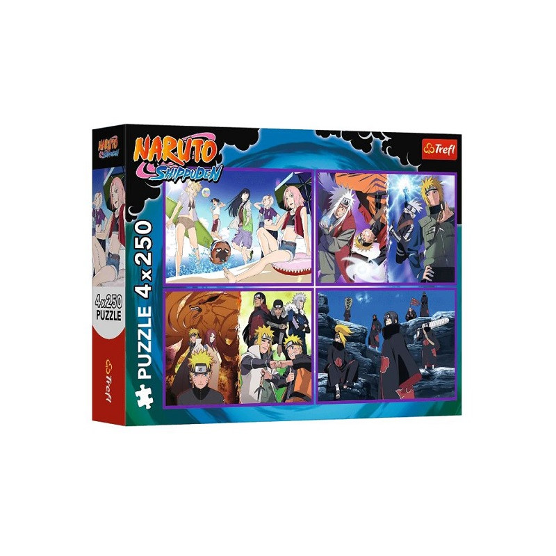 PUZZLE 4x250 Przygody Naruto Uzumaki 13339
