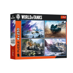 PUZZLE 4x250 Wielka bitwa czołgów 13347