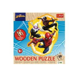 PUZZLE 50 DrewnKontur Spiderman got.d/akcji 20280