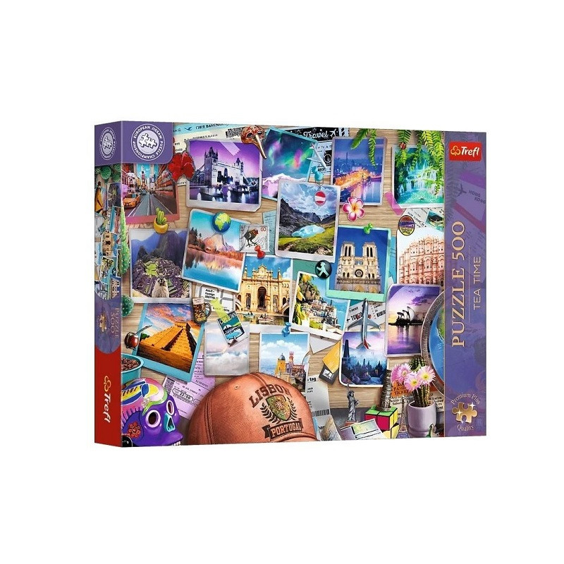 PUZZLE 500 PremPlus TeaTime Wspomn.z podróży 37616