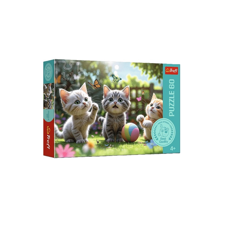 PUZZLE 60 Trzy kociaki Rodzina Treflików 17412