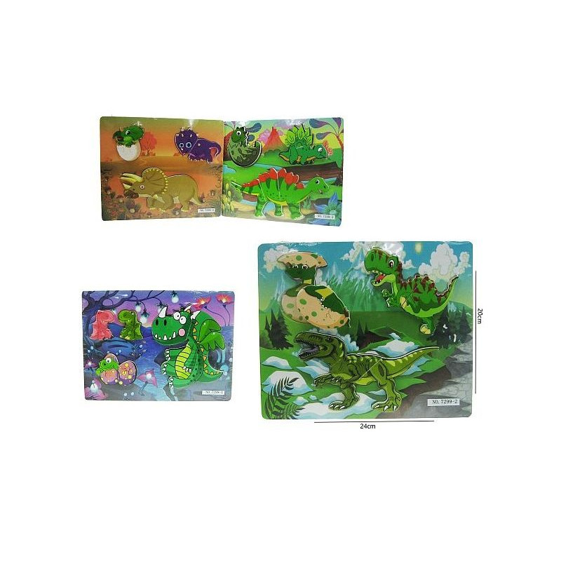 Puzzle dinozaury 20x24cm 4rodz HPAW03 44218