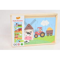  Puzzle drewniane 4 obrazki SPW84947 49474