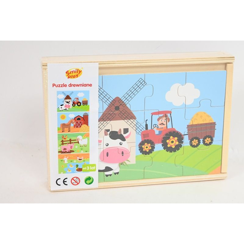  Puzzle drewniane 4 obrazki SPW84947 49474