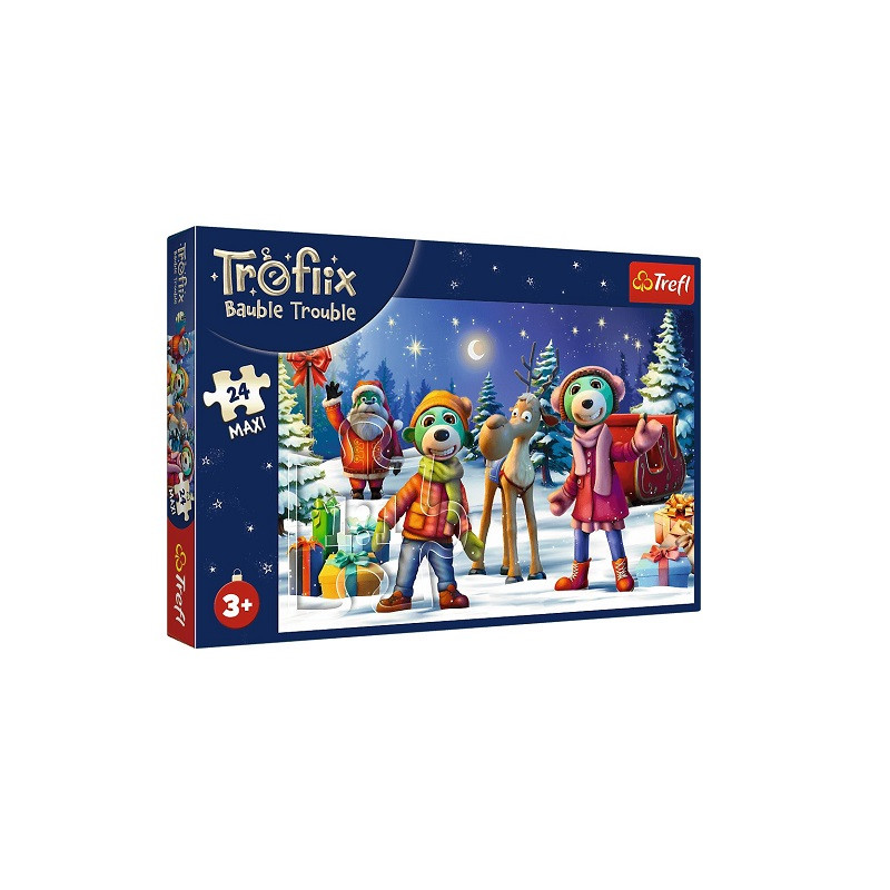 PUZZLE MAXI 24 Trefliki lepią bałwana 14375