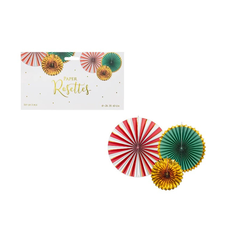 Rozety dekoracyjne mix 26-43cm A3 09981