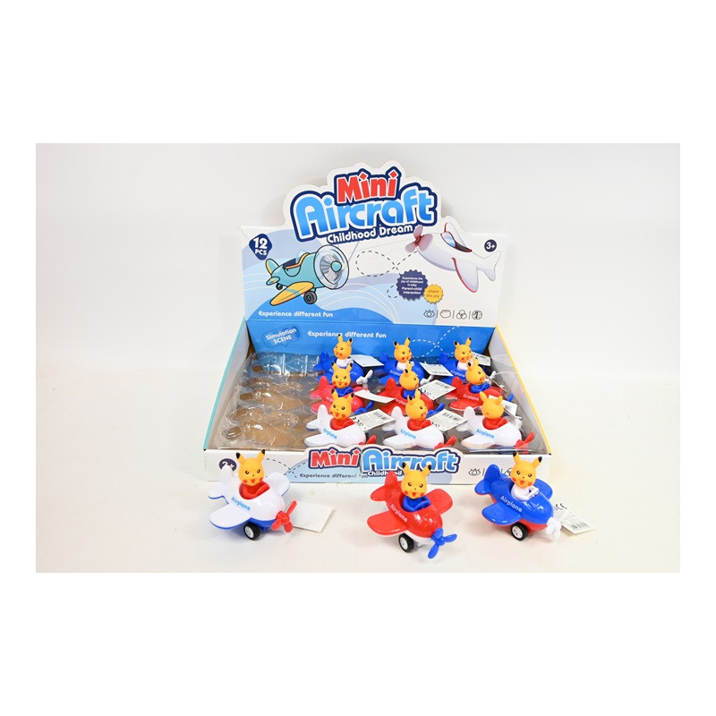 Samolot zwierzątko 10cm 3kol BSAM5625 75625