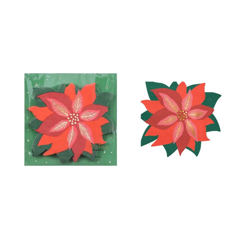 Serwetki Gwiazda betlejem.mix 14,5x15,5 A20 82943