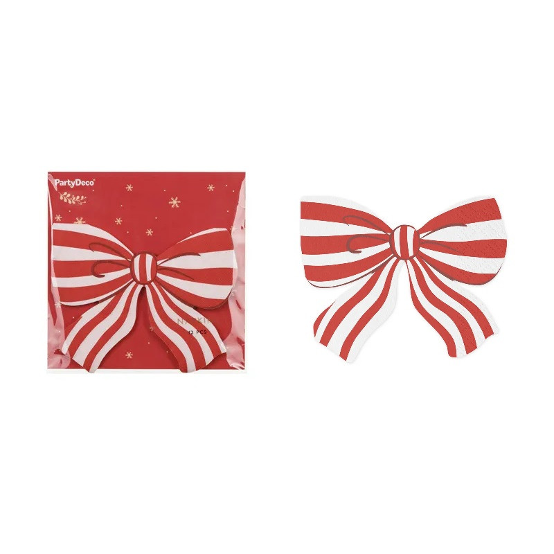 Serwetki Kokardka w paski 16x13cm A12 93751