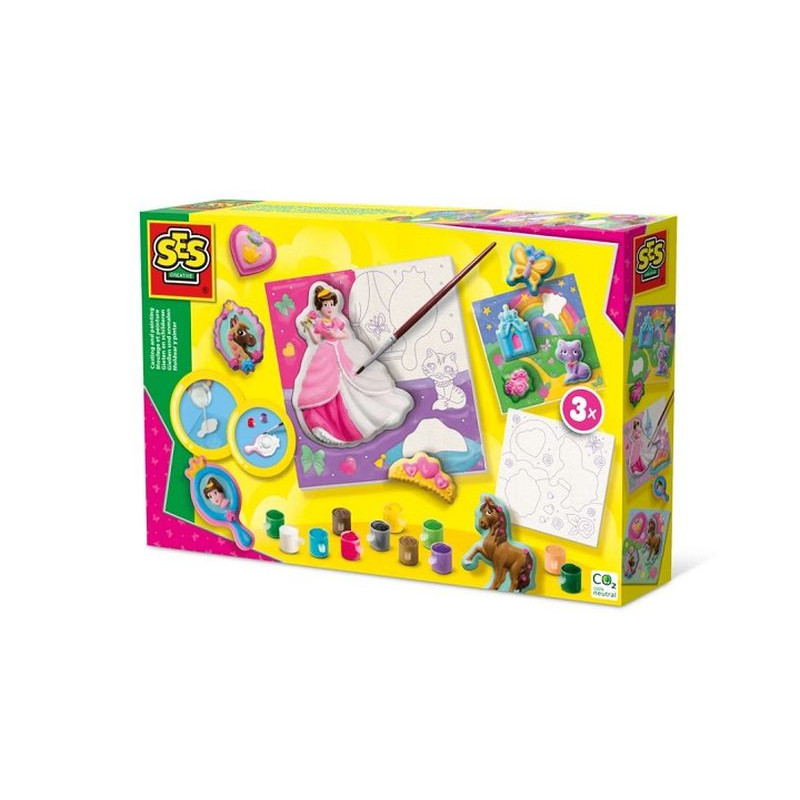 SES 3x Płótno d/mal.księżniczek 01349 13493