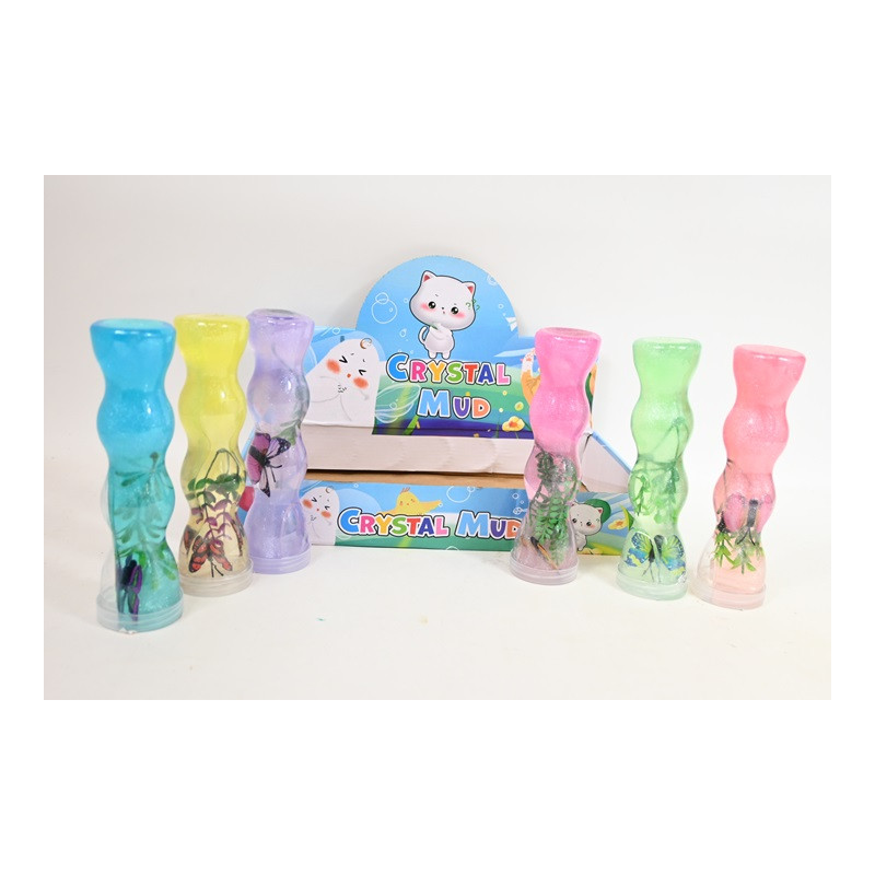 Slime brokatowy z motylkiem 6szt/disp TG78393