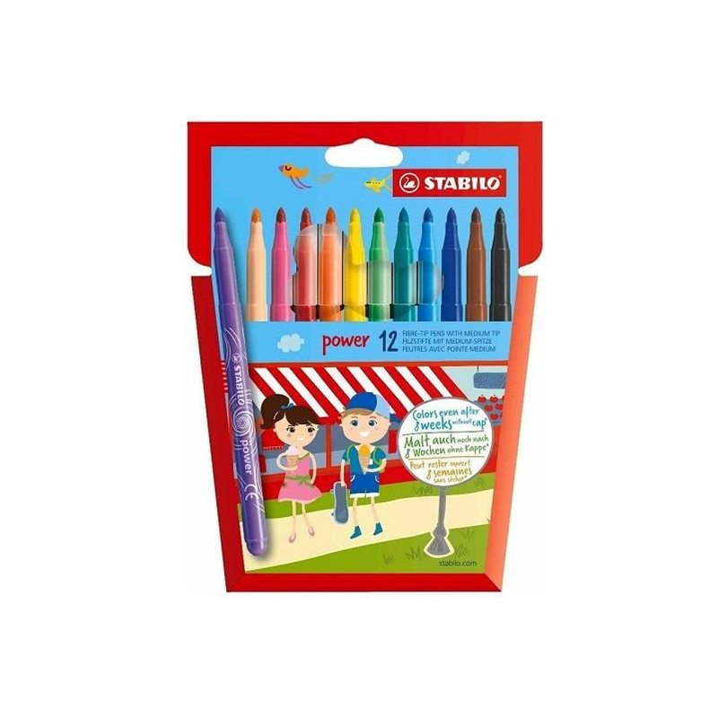 STABILO Powerflamastry etui kart12szt 280/12 80122