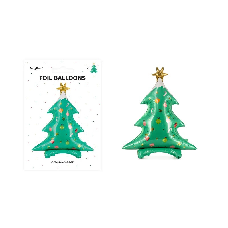 Stojący balon foliowy Choinka 78x94cm mix 83575