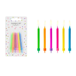 Świeczki urodz.Kolorowe mix 6,5cm A6 38782